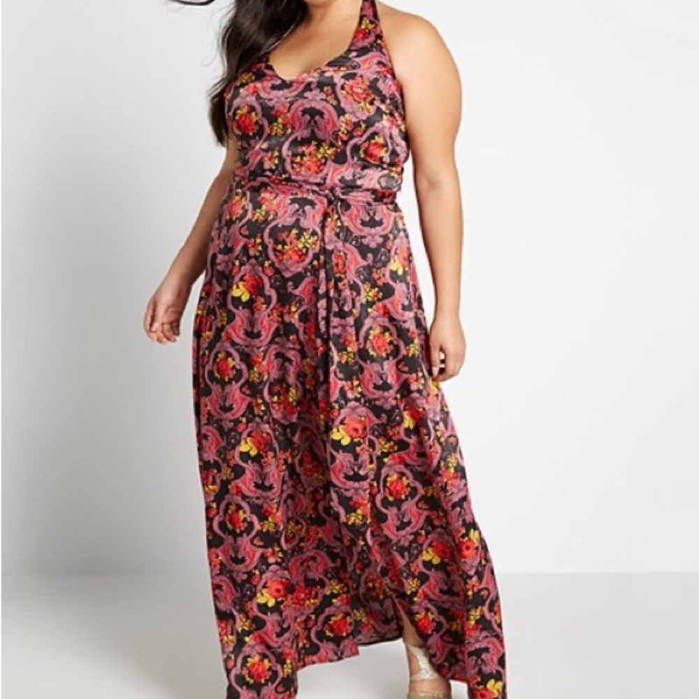 ModCloth Halter Floral Maxi Dress, size 24